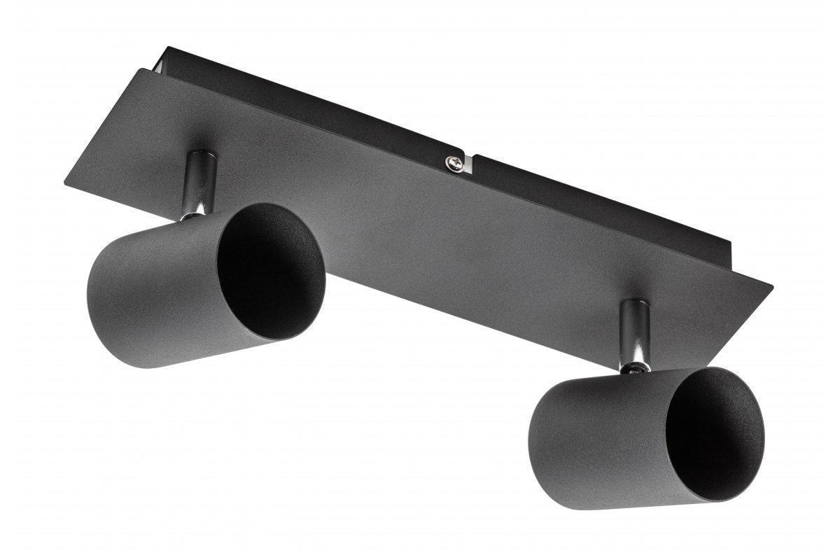 Спот GTV VENETO GU10 max 20W IP20 круглый двойной Черный (00000023833)