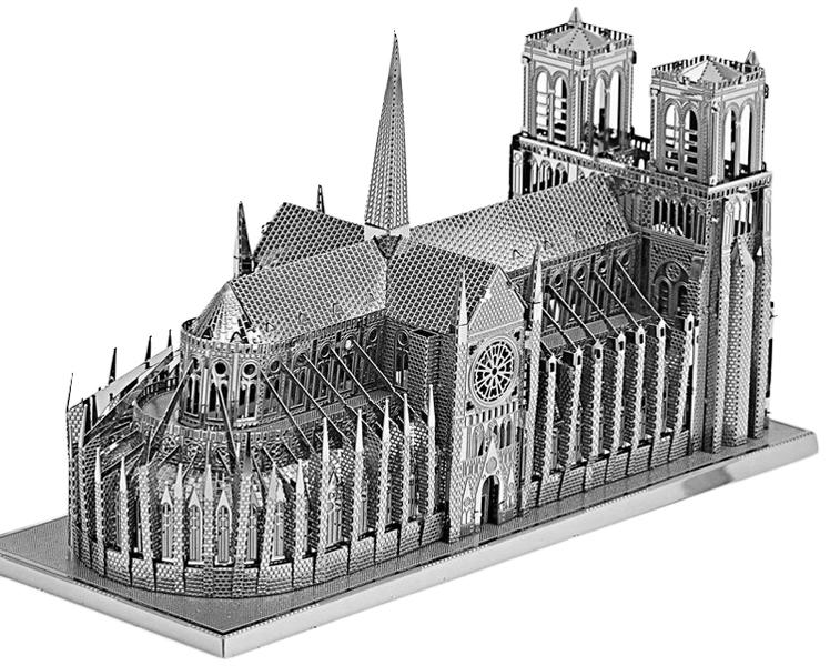 Конструктор Piececool Notre dame cathedral paris P016-S колекційна модель Silver