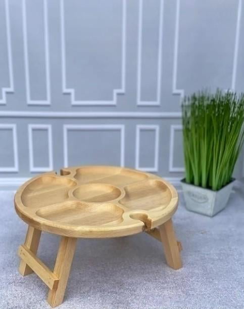 Столик винний бук 30х30х17 см Бежевий (004ст) - фото 4 Столик винний бук 30х30х17 см Бежевий (004ст) - фото 4