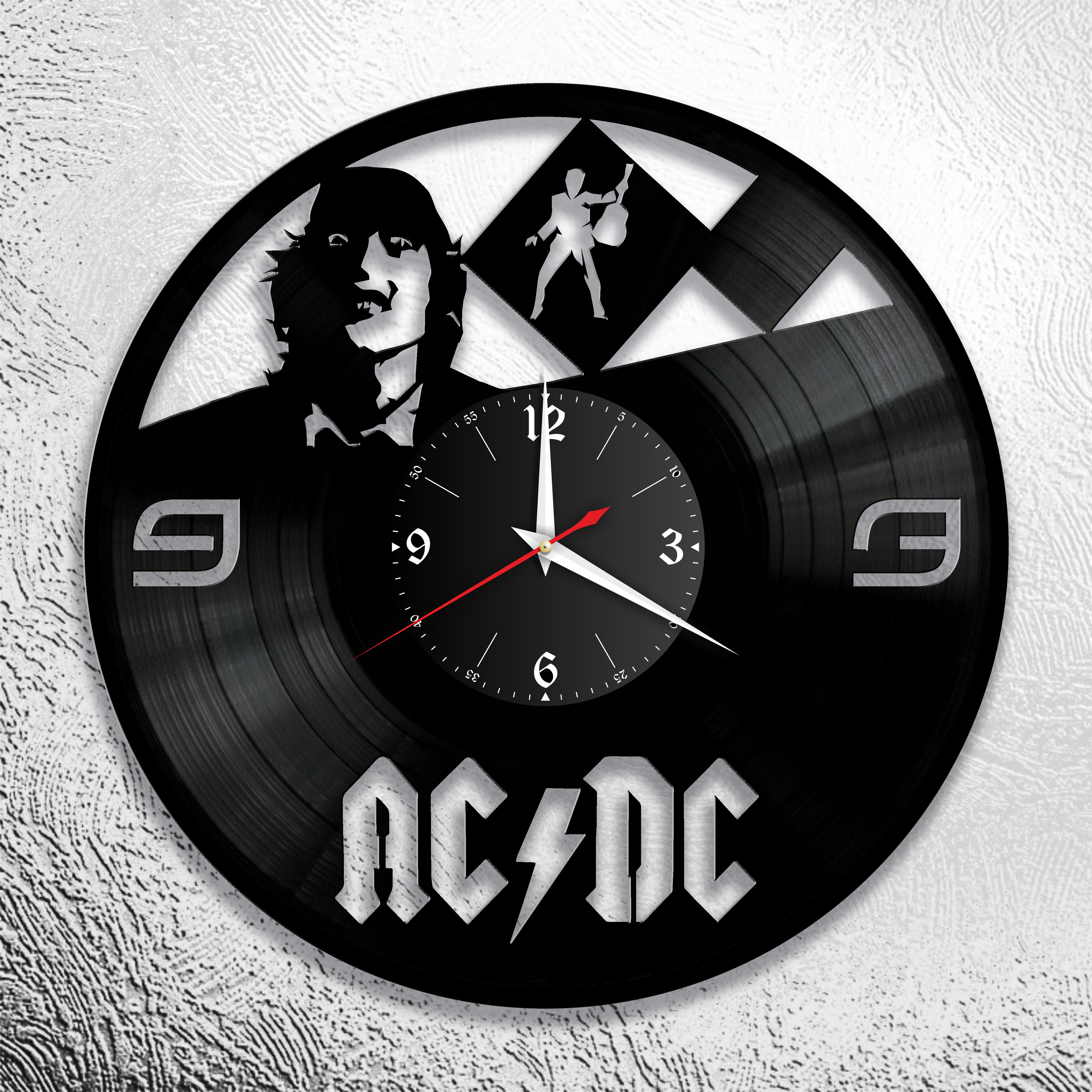 Часы настенные AC/DC 0624 из виниловой пластинки
