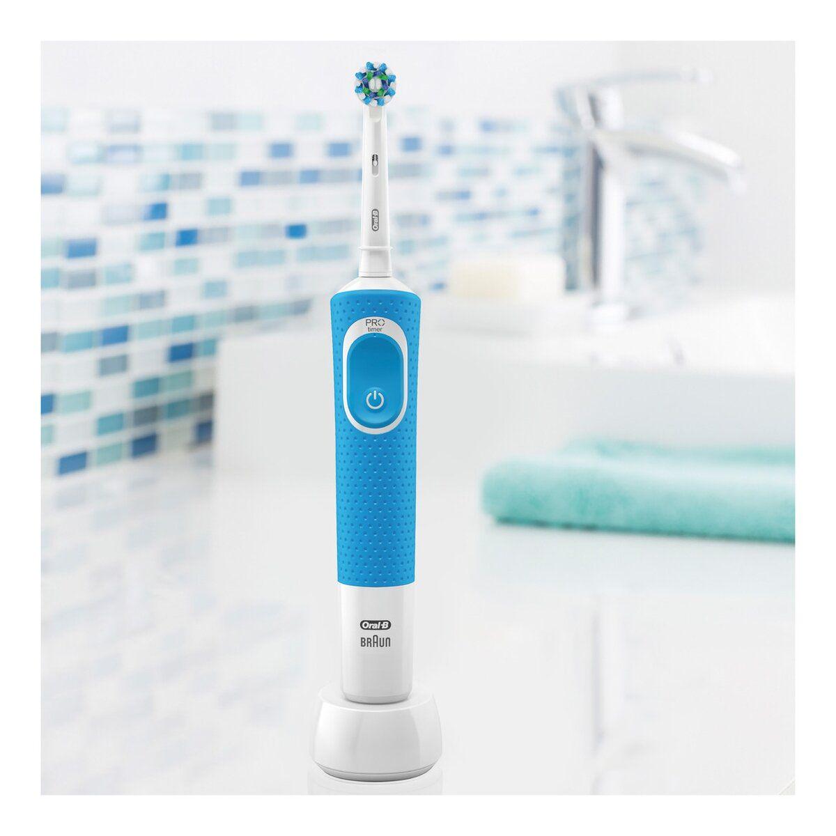 Зубна щітка електрична Oral-B Braun Vitality Cross Action D100 Blue (3249858) - фото 4