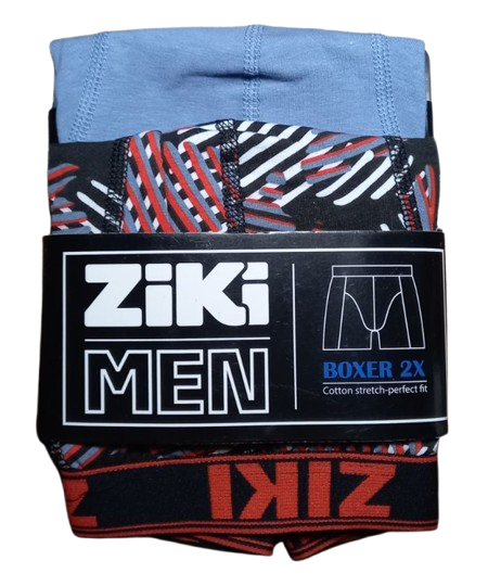 Набор трусов-боксеров мужских Ziki MEN геометрия 2 шт. ХS голубой (5656)