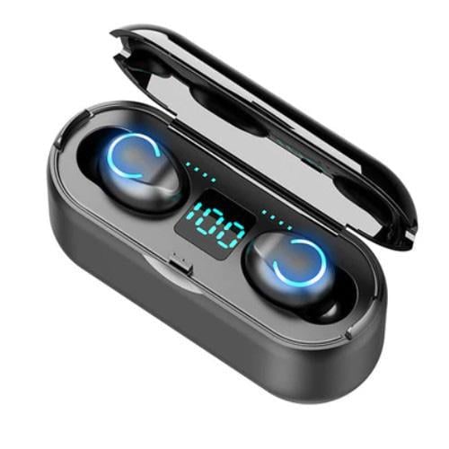 Наушники беспроводные TWS F9 5,0 с кейсом Черный