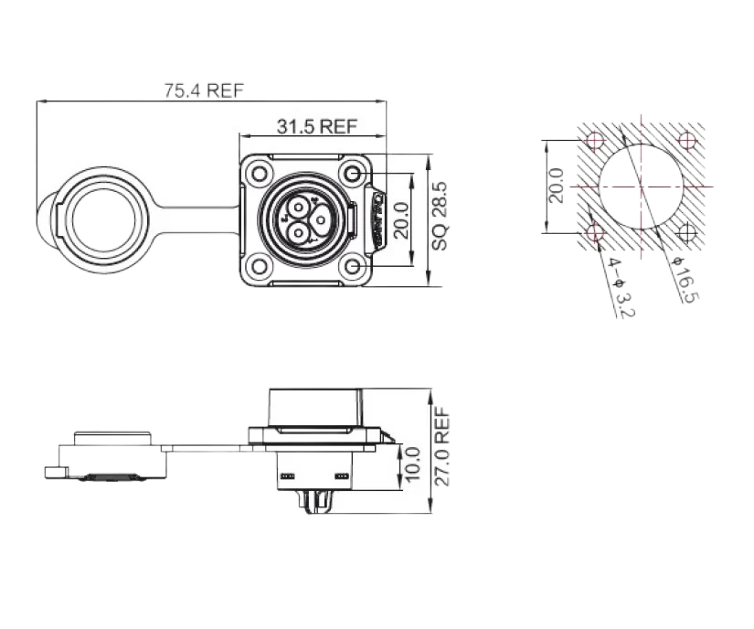 Разъем герметичный CNLINKO pin2 комплект LP-16-C02SX-03-401 LP-16-J02PE-01-001 (2467685396) - фото 4 Разъем герметичный CNLINKO pin2 комплект LP-16-C02SX-03-401 LP-16-J02PE-01-001 (2467685396) - фото 4