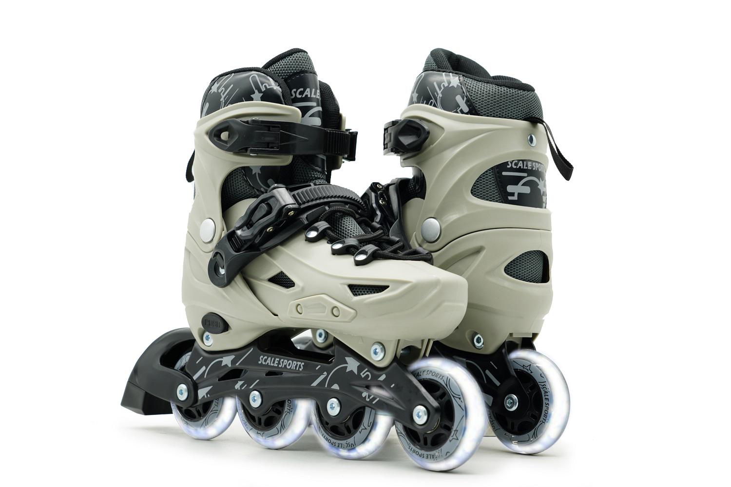 Ролики Scale Sports подшипники ABEC-7/колеса PU стелька 24-26,5 см р. 39-42 Gray (744415397)