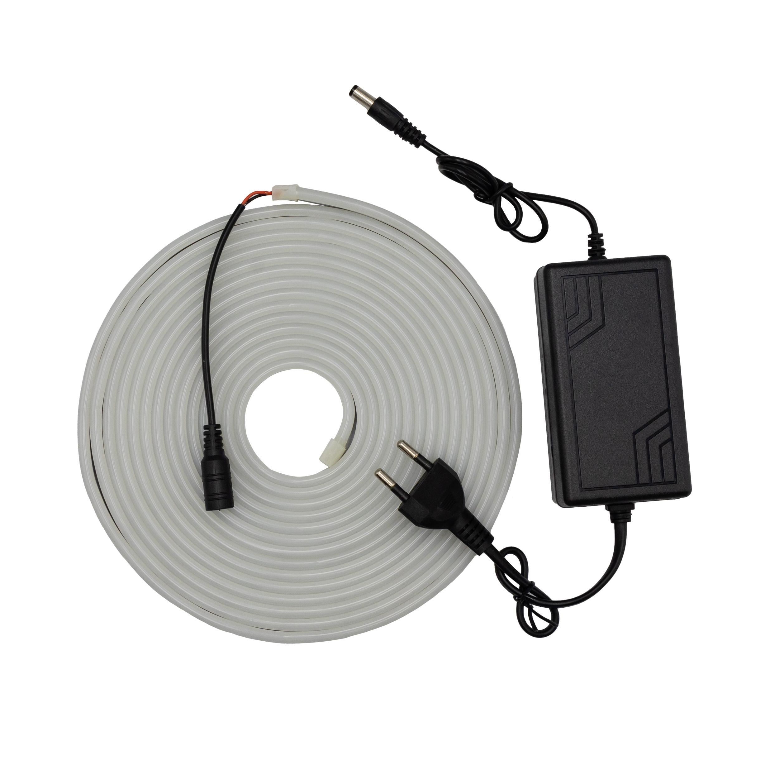 Светодиодная лента неоновая Prolum готовый набор 6x12 12V 5 м Теплый белый (28522767)
