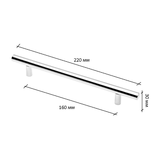 Ручка мебельная рейлинговая металлическая Sigma 160x220 мм Нержавеющая сталь (713335) - фото 4