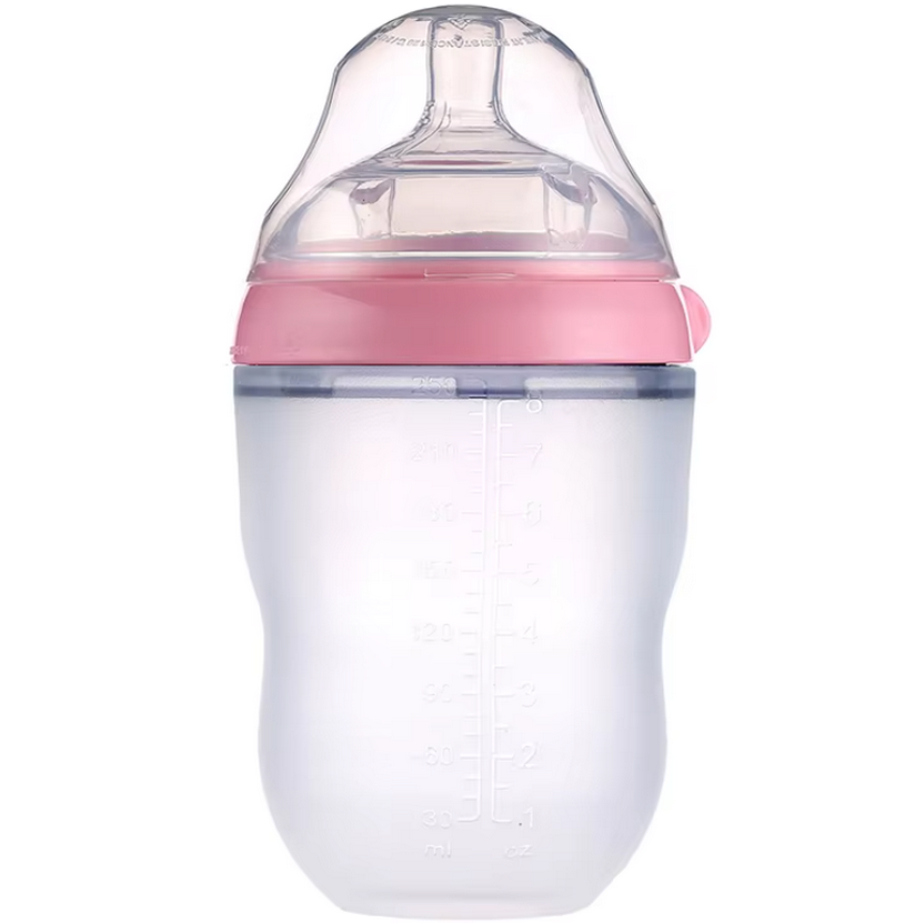 Бутылочка антиколиковая для кормления Mommy Bag силиконовая 250 мл Розовый (28493166)