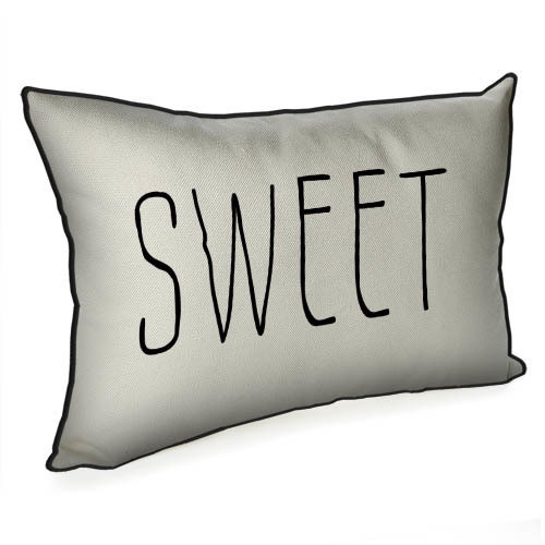 Подушка интерьерная с мешковины Sweet 45х32 см (43PHB_TFL005_BL)
