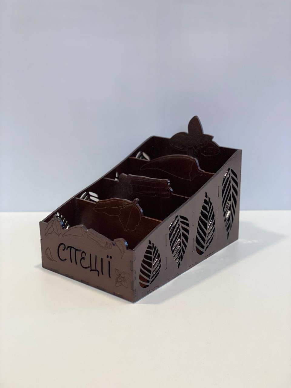 Органайзер для приправ "Спеції" 26,5x15x17,5 см Тис (11118091) - фото 4 Органайзер для приправ "Спеції" 26,5x15x17,5 см Тис (11118091) - фото 4