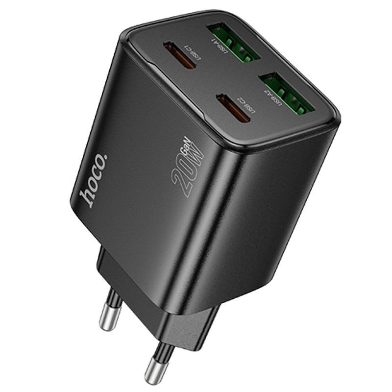 Зарядное устройство сетевое Hoco N55 Fundador PD20W four-port 2USB-A/2C Black (00000073924_1)