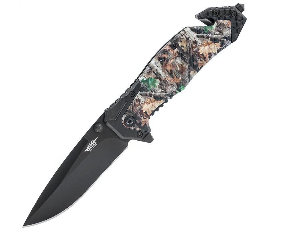 Нож складной для выживания Joker Camouflage Fist Black (JKR765)