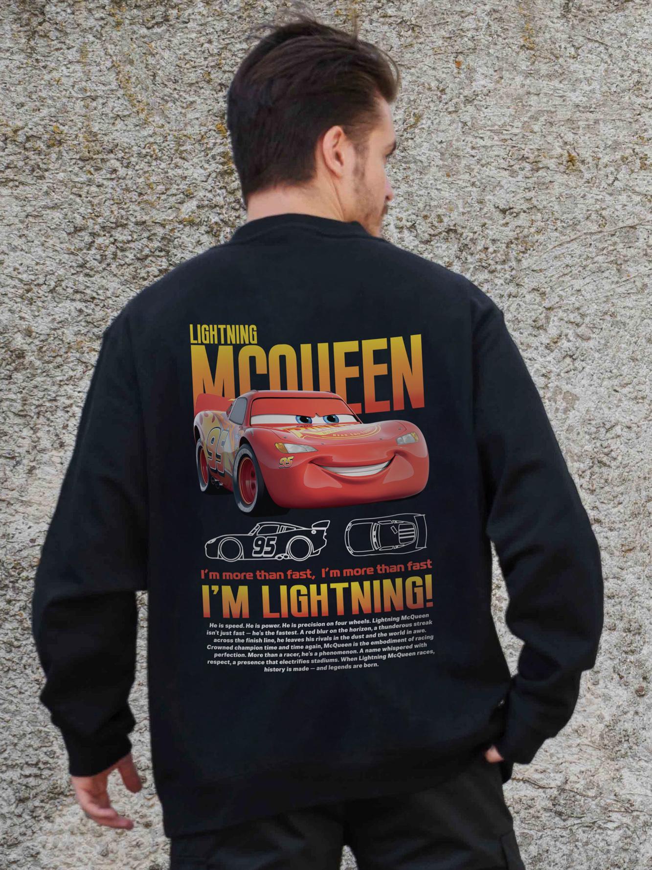 Свитшот оверсайз с принтом Without Mcqueen S/M Black (S/M8055630)