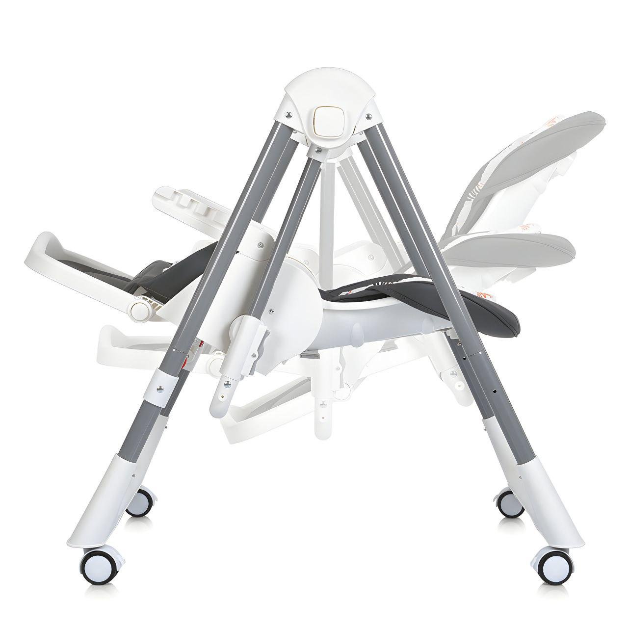 Стульчик для кормления Bambi M 5897 с функцией ручной укачивания Gray (23900619) - фото 5