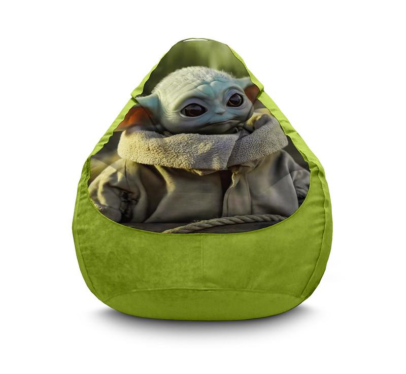 Кресло мешок iPuff The Mandalorian Grogu Флок XXXL 100х135 см Оливковый Кресло мешок iPuff The Mandalorian Grogu Флок XXXL 100х135 см Оливковый