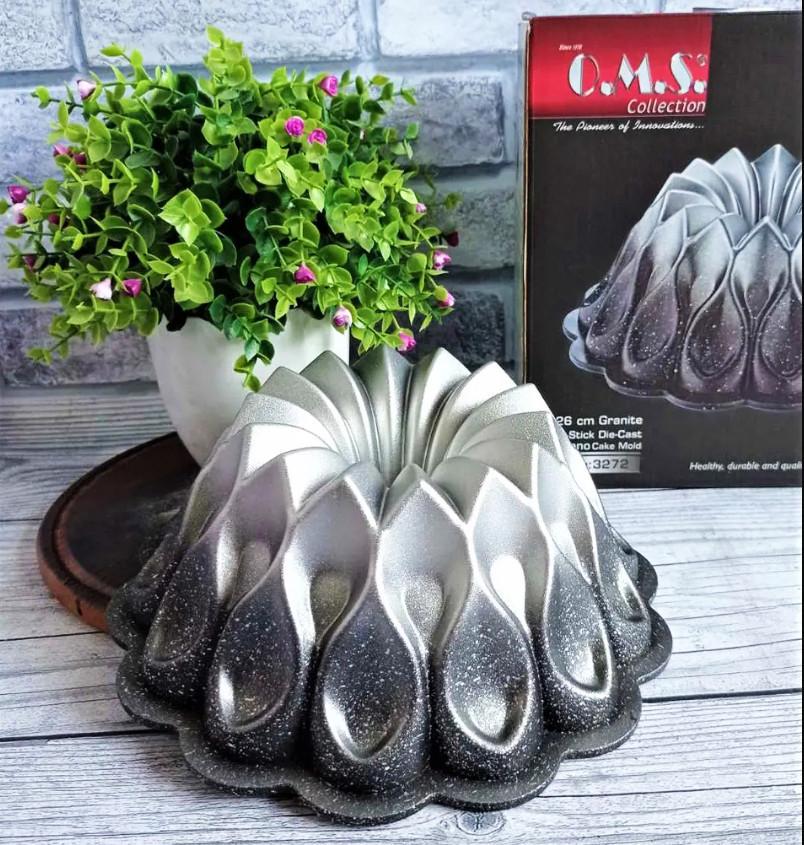 Форма для выпечки кекса O.M.S. Collection 3272 с гранитным покрытием 26 см Серый (1941354888) - фото 3 Форма для выпечки кекса O.M.S. Collection 3272 с гранитным покрытием 26 см Серый (1941354888) - фото 3