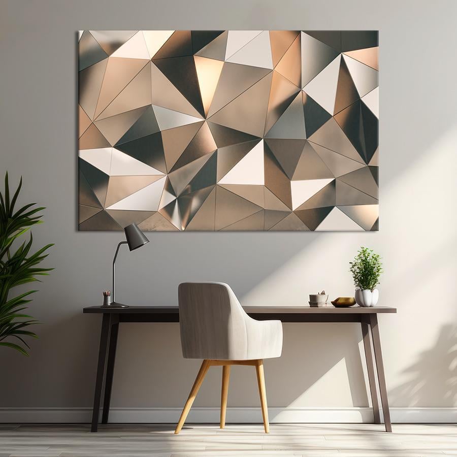 Картина на холсте Геометрический 3D узор 80x54 см (V328-1_L)