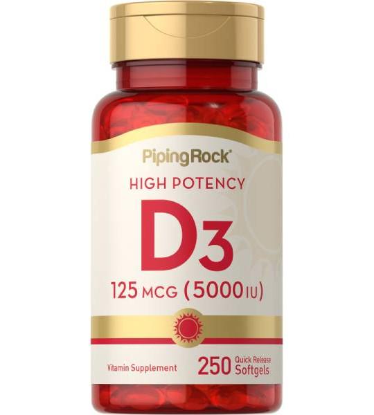 Витамин Vitamin D3 High Potency 5000 IU 250 Softgels