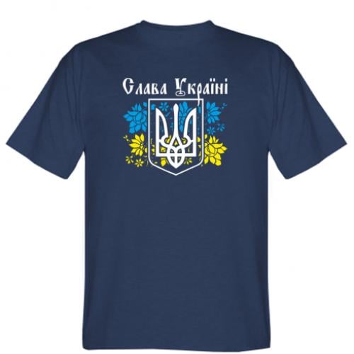 Футболка мужская "Слава Україні" XS Темно-синий (334215-8-42795-XS)