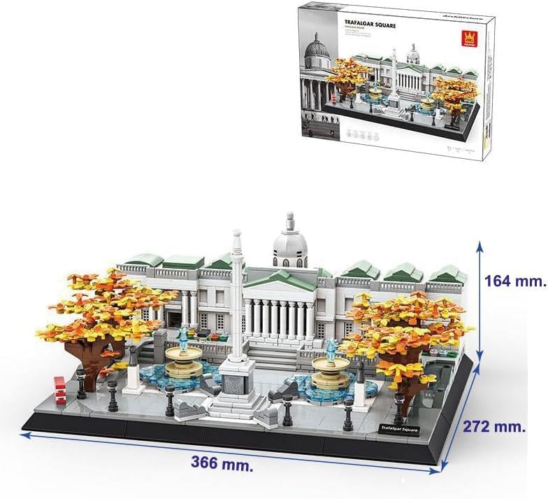 Конструктор 3D Wange Архітектура Трафальгарська площа Лондон Trafalgar Square 5249 для дітей та дорослих 1245 деталей - фото 2 Конструктор 3D Wange Архітектура Трафальгарська площа Лондон Trafalgar Square 5249 для дітей та дорослих 1245 деталей - фото 2