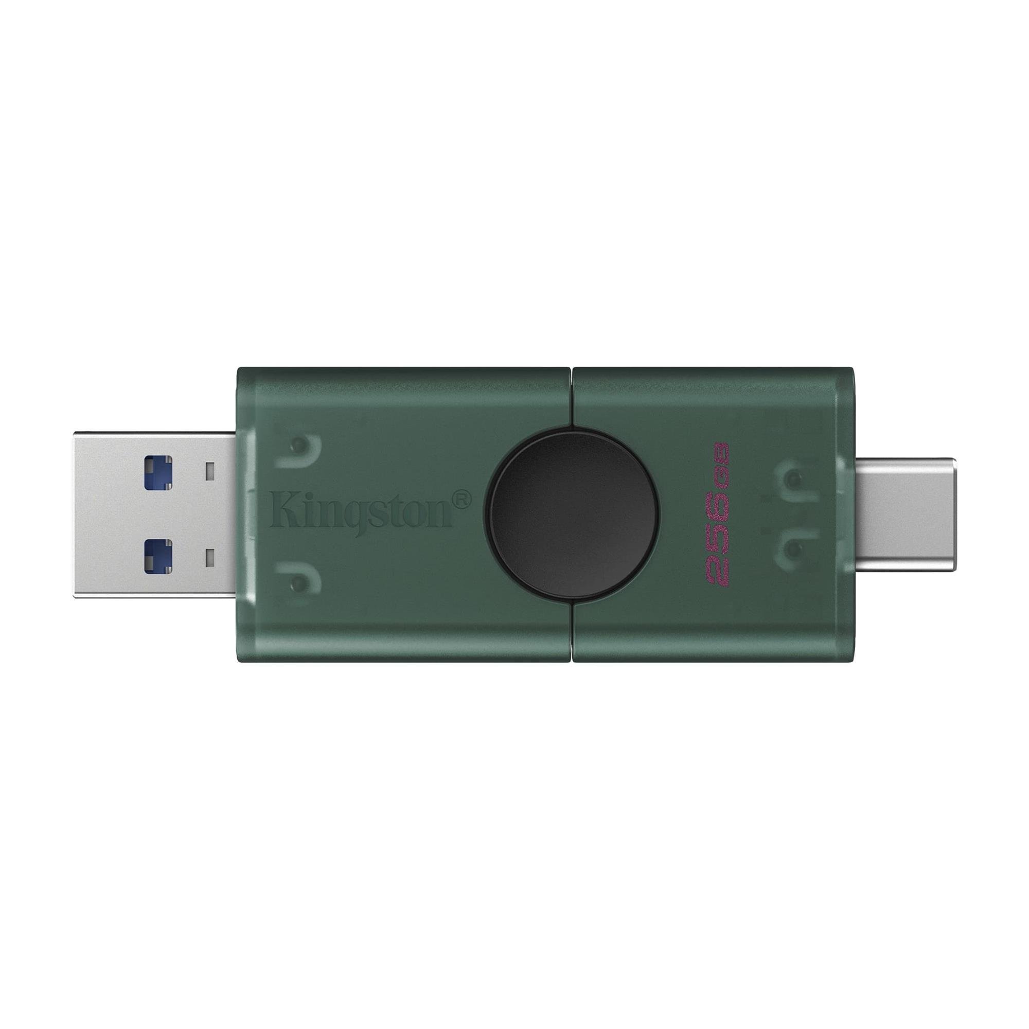 Флэш-память USB Kingston DataTraveler Duo 256 Гб USB-A/USB-C Green (DTDEG2/256GB) - фото 3 Флэш-память USB Kingston DataTraveler Duo 256 Гб USB-A/USB-C Green (DTDEG2/256GB) - фото 3