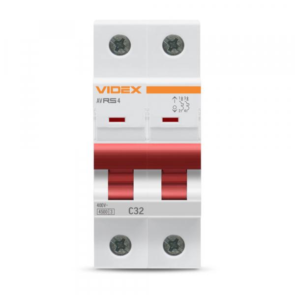 Вимикач автоматичний Videx RS4 2п 32 А/С 4,5 кА - фото 2 Вимикач автоматичний Videx RS4 2п 32 А/С 4,5 кА - фото 2