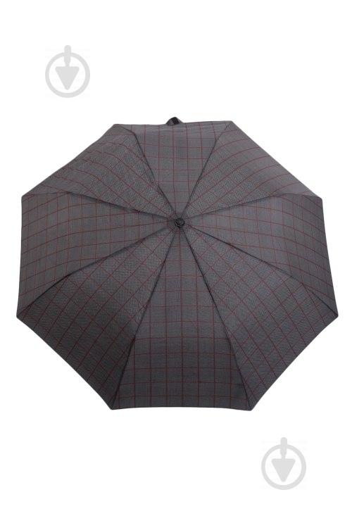 Парасолька-напівавтомат Gianfranco Ferre Чорний у бордову смужку (229С)