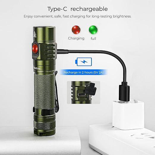 Ліхтар Sofirn SC31 Pro авіаційний алюміній з акумулятором 3000 мАг 2000 Лм Type-C Green (2433096844) - фото 5 Ліхтар Sofirn SC31 Pro авіаційний алюміній з акумулятором 3000 мАг 2000 Лм Type-C Green (2433096844) - фото 5