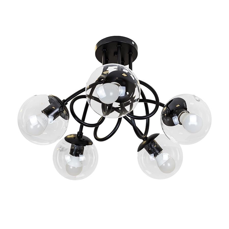 Люстра 7529910-5 BK+CL Черный/Прозрачный (LVS4741)