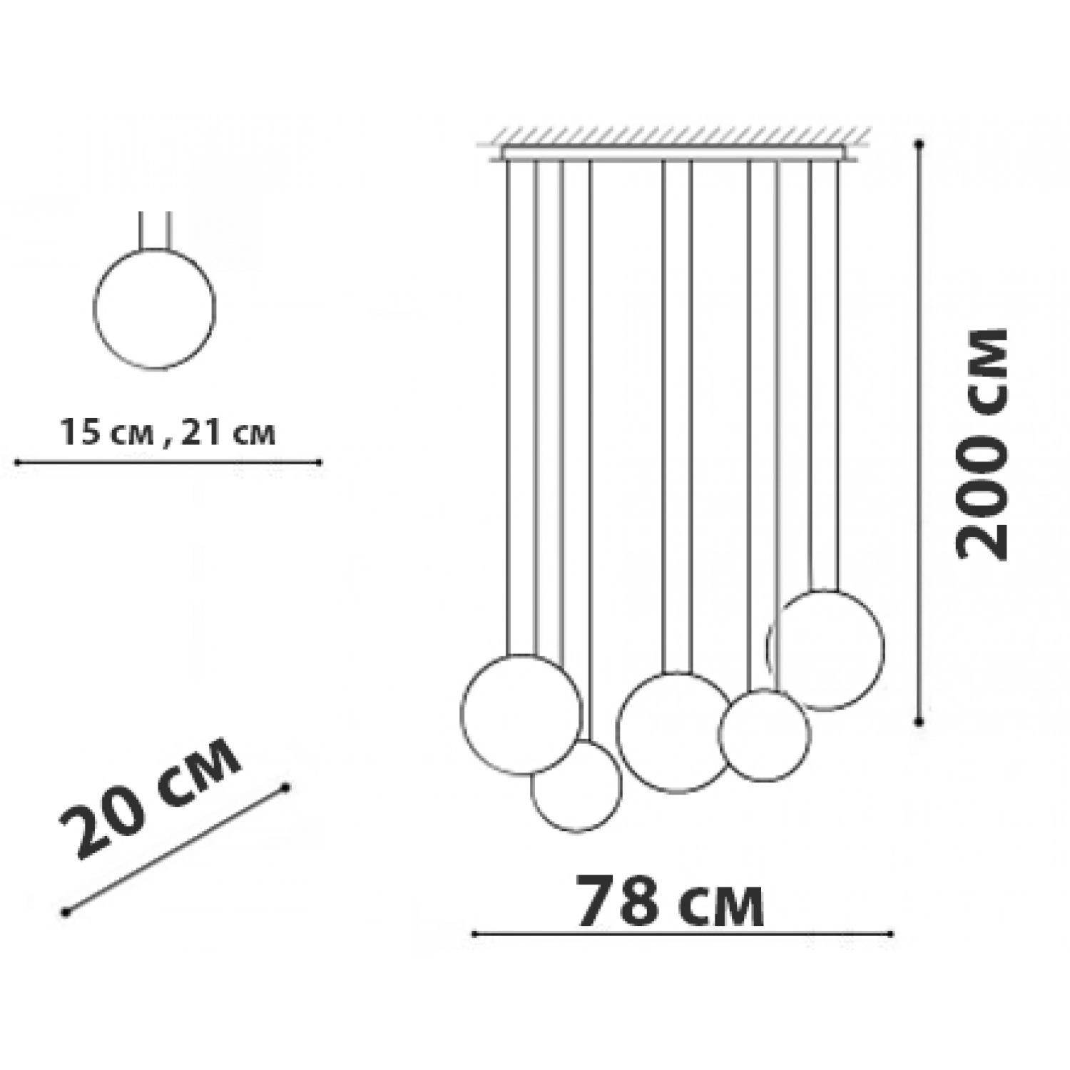 Люстра Friendlylight Cosmo M FL5098 (18253788) - фото 3