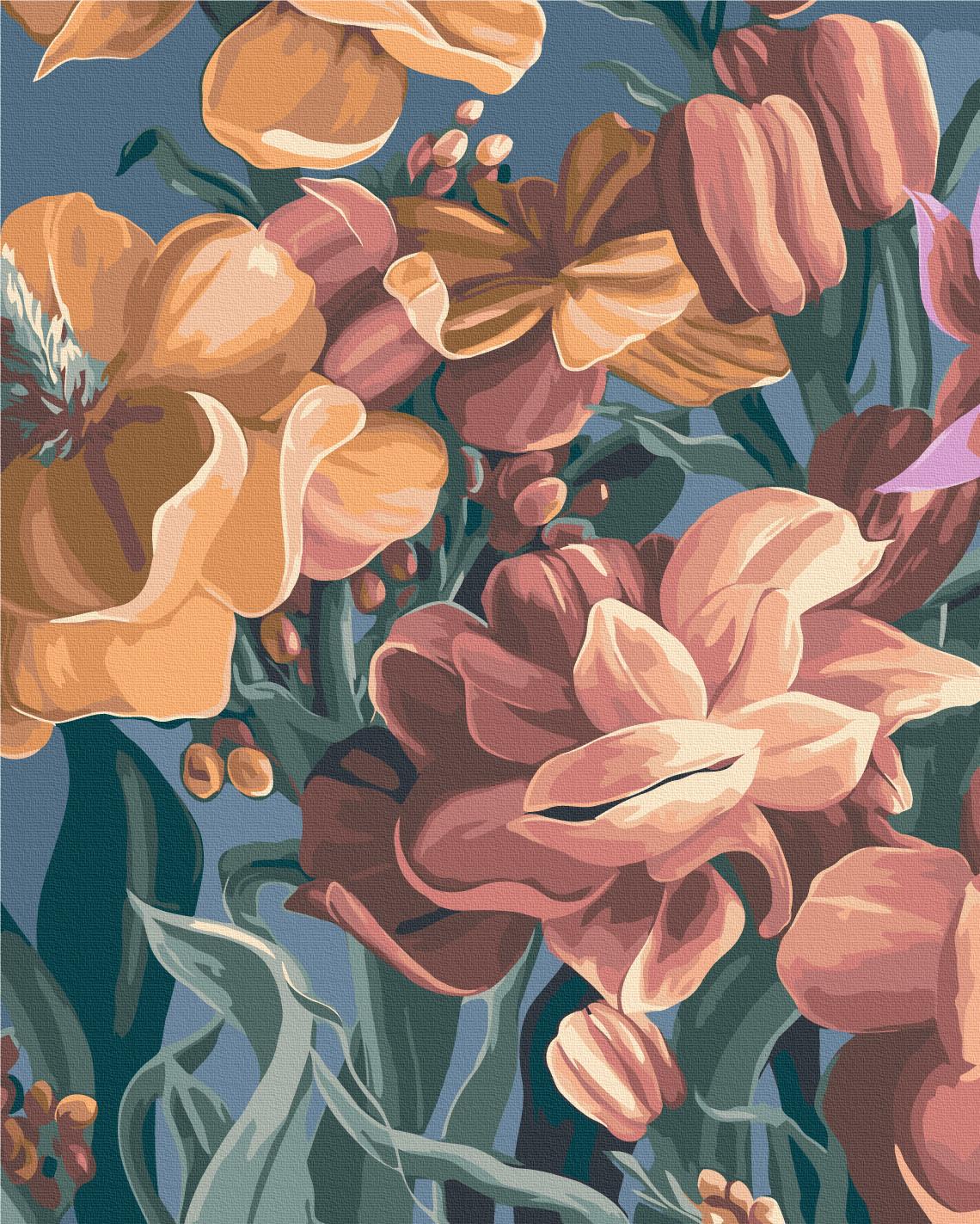 Картина по номерам Brushme Стилизованная матиола диптих 1 40x50 см (BSM-B53925)