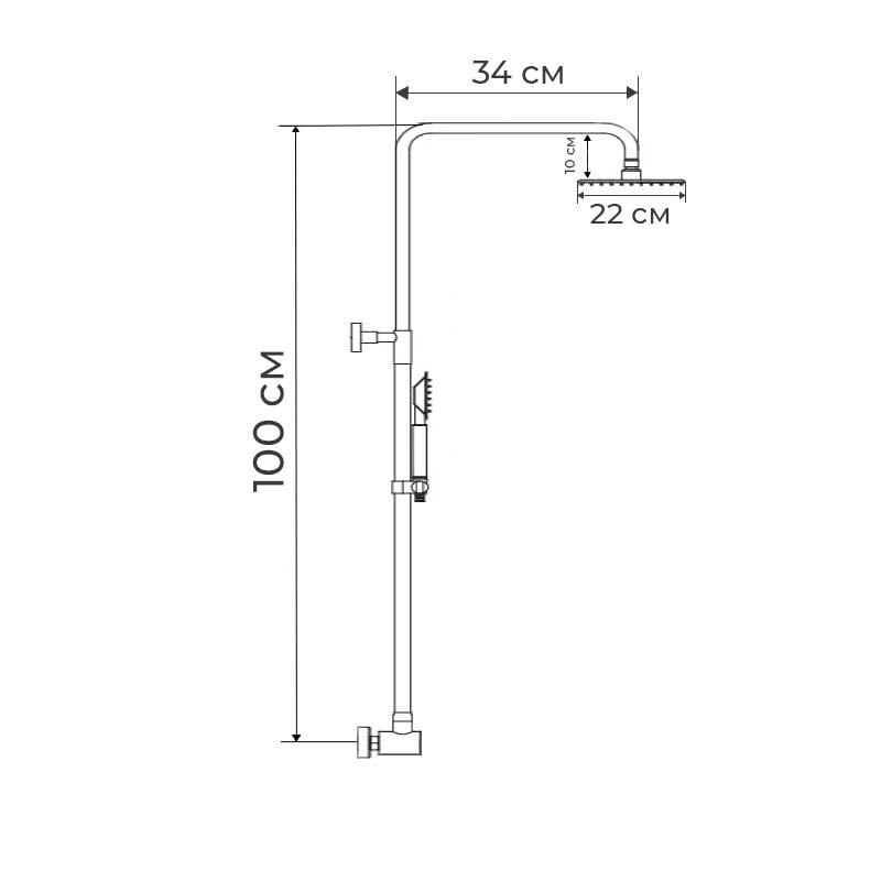 Душевая колонна Zerix DK-003 без смесителя (ZX3095) - фото 3