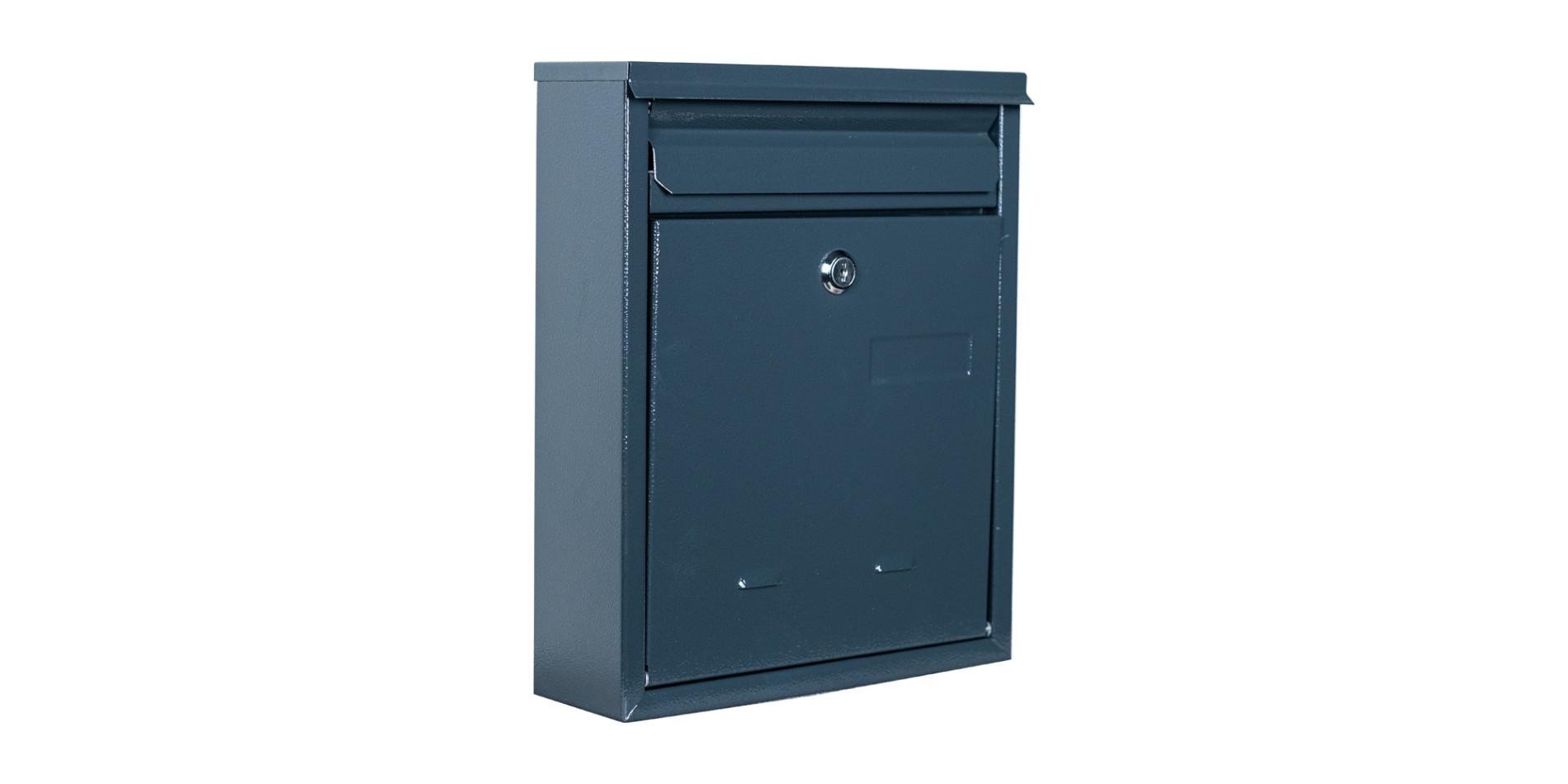 Почтовый ящик индивидуальный Галиндустрия СП-10 для частных домов металлический 260x320x80 мм Антрацитовый (132-119-000004459)