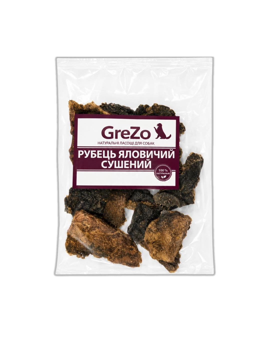 Рубец говяжий сушеный GreZo для собак 1 кг