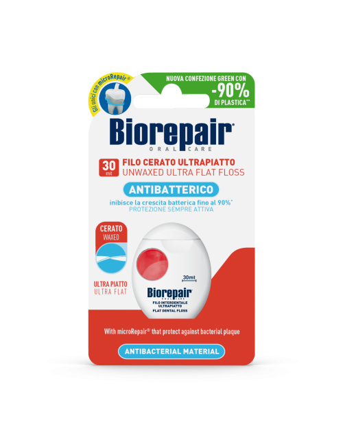 Зубна стрічка-флос Biorepair PCA Позбавлення чутливості з гідроксиапатитом та цинком 30 м (8017331058268)