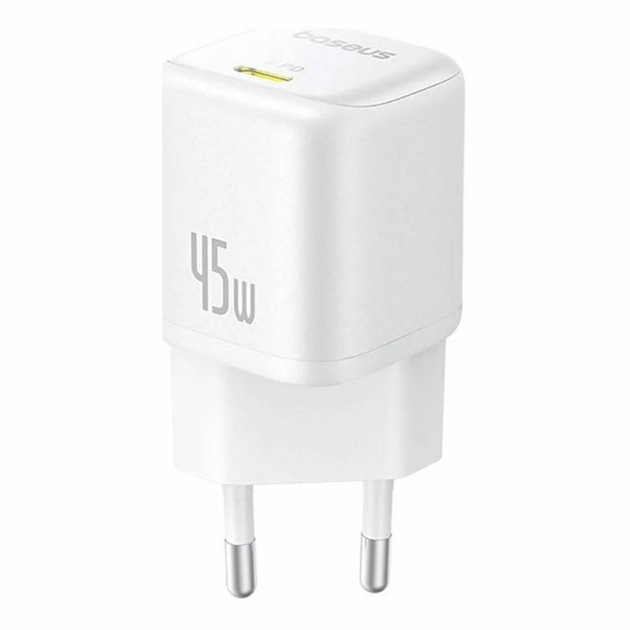 Зарядний пристрій мережевий BASEUS PicoGo GaN Fast Charger Type-C 45W P10176800213-00 White