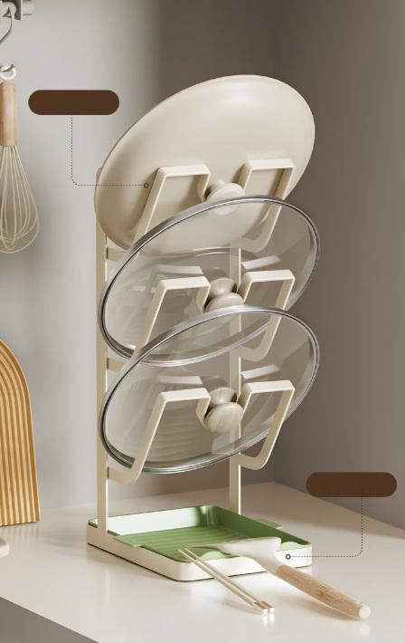 Подставка для крышек 14822 13х18х33,5 см Зеленый (4996635) - фото 2 Подставка для крышек 14822 13х18х33,5 см Зеленый (4996635) - фото 2