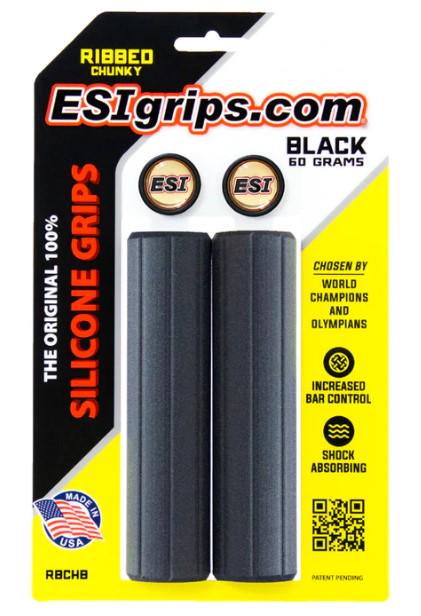 Грипсы ESI Ribbed Chunky Black Silicone Bicycle Grips (RBCHB)