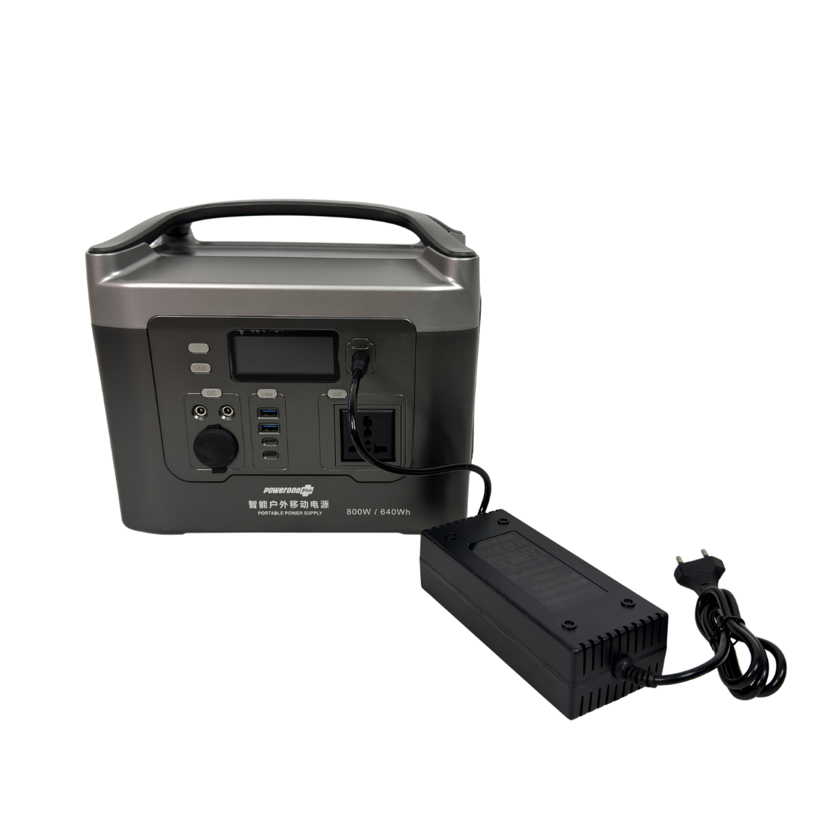 Зарядная станция 800W 640Wh с розеткой и фонарем с поддержкой зарядки от солнечной панели (PMR-800W)