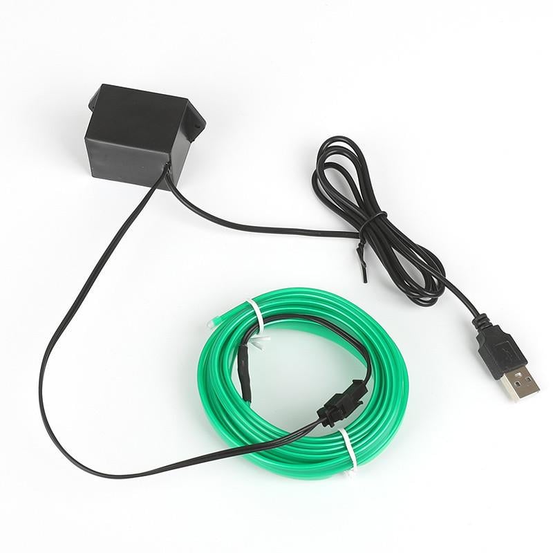 USB-лента для авто NeonixRide контурная неоновая 5 м Зеленый (2173)