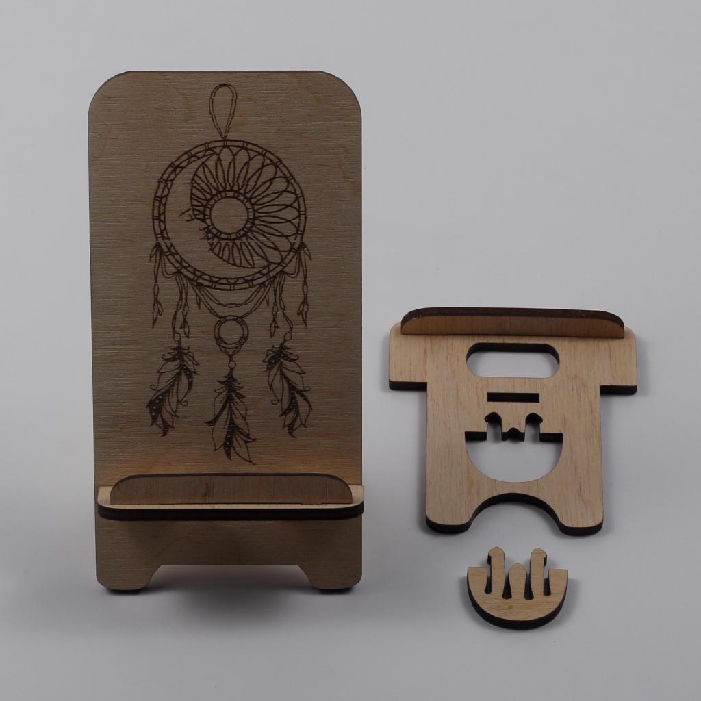 Підставка-тримач для телефону з дерева 50 (03020053) - фото 7 Підставка-тримач для телефону з дерева 50 (03020053) - фото 7