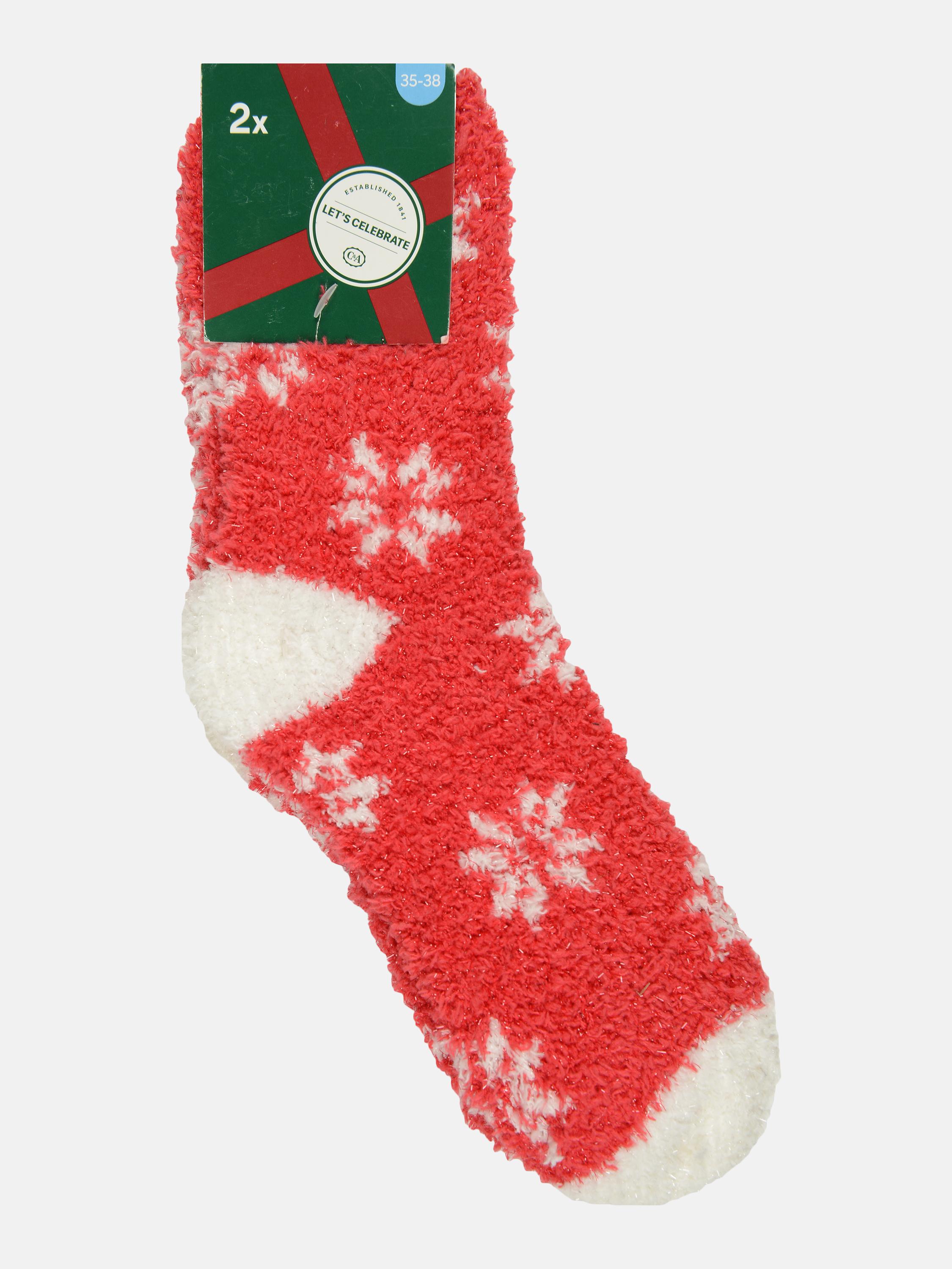 Носки C&A р. 39-42 2 пары Малиново-белый (2240174404815)