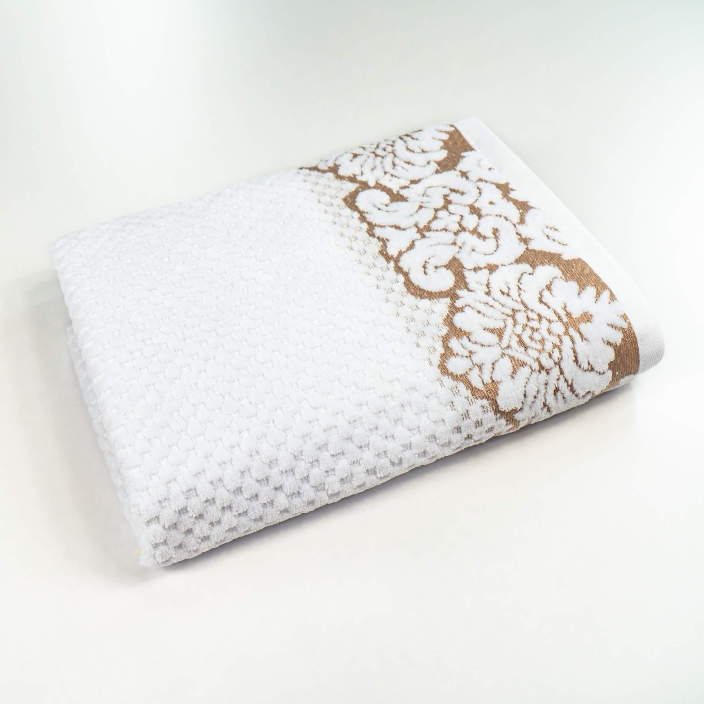 Полотенце Damask жаккардовое с велюром 50x90 см Белый (550-dv-90-white) Полотенце Damask жаккардовое с велюром 50x90 см Белый (550-dv-90-white)