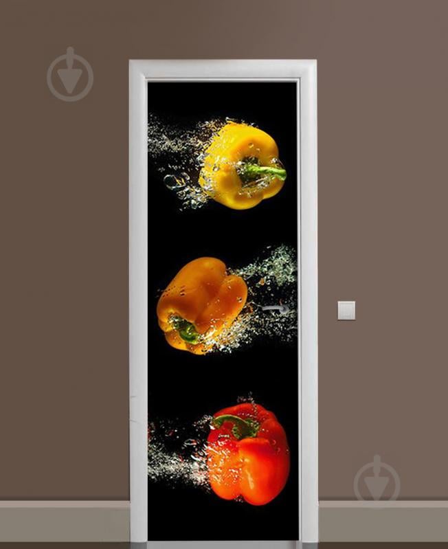 Наклейка на дверь Zatarga «Болгарский перец» 650х2000 мм виниловая 3Д наклейка декор самоклеящаяся