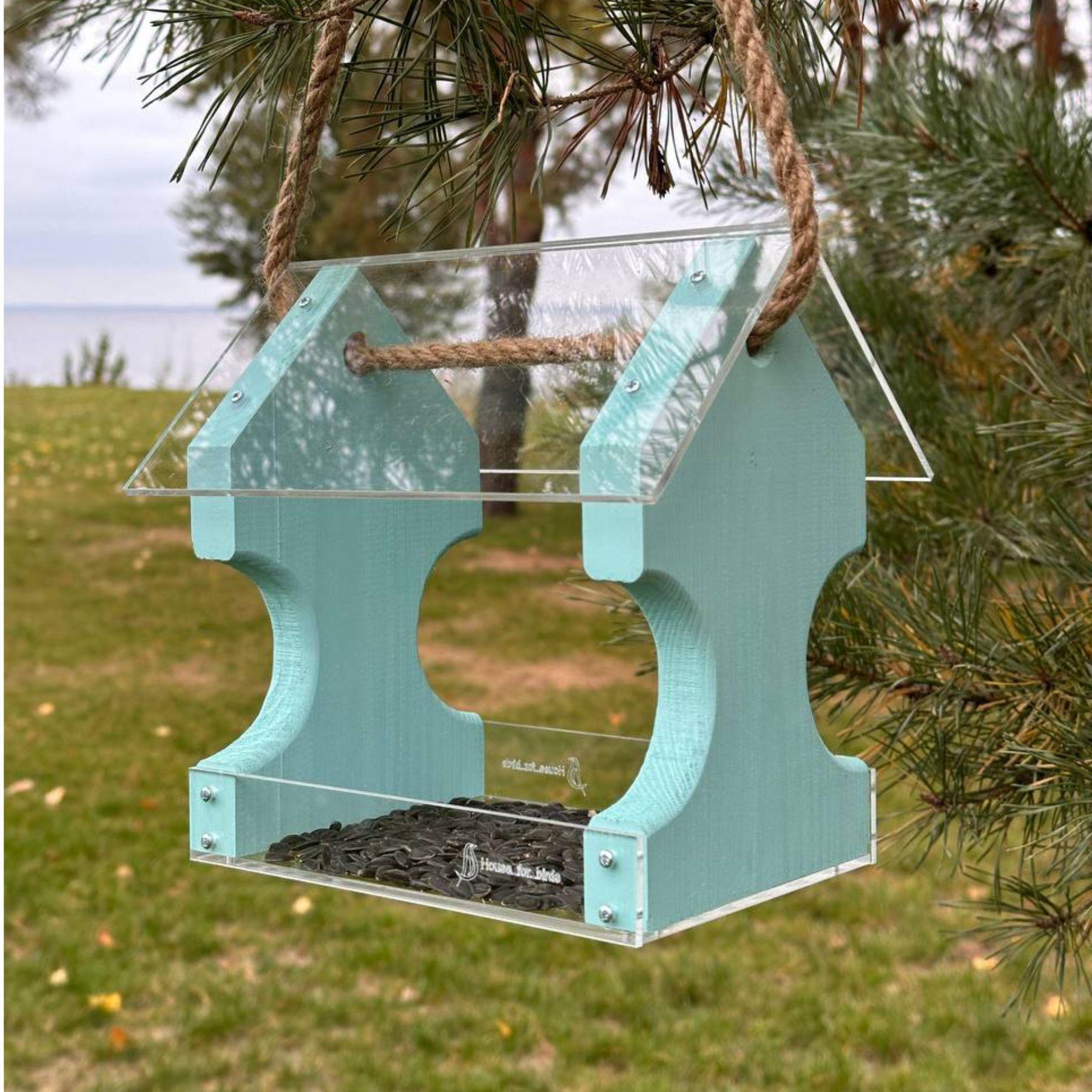 Кормушка для птиц подвесная House for birds Фламинго Голубой