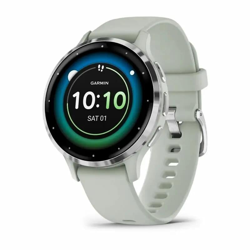 Смарт-годинник Garmin Venu 3S Silver S. Steel Bezel with Sage Gray Case and Silicone Band (010-02785-01/51) Смарт-годинник Garmin Venu 3S Silver S. Steel Bezel with Sage Gray Case and Silicone Band (010-02785-01/51)