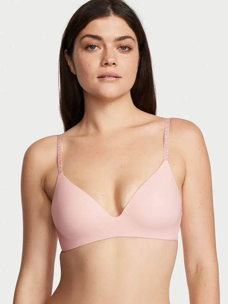 Бюстгальтер безкаркасний Victoria's Secret Lightly-Lined Wireless Bra 75D Бежевий (18515293) - фото 1