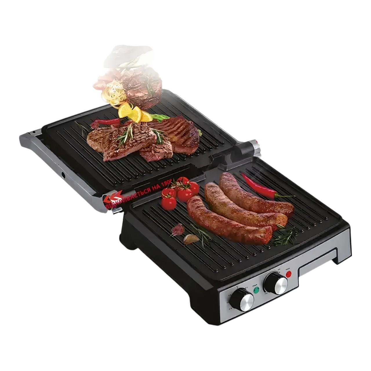 Гриль контактний BITEK BT-2681 з таймером та знімним піддоном для збору жиру 2800 Вт (є244) - фото 4 Гриль контактний BITEK BT-2681 з таймером та знімним піддоном для збору жиру 2800 Вт (є244) - фото 4