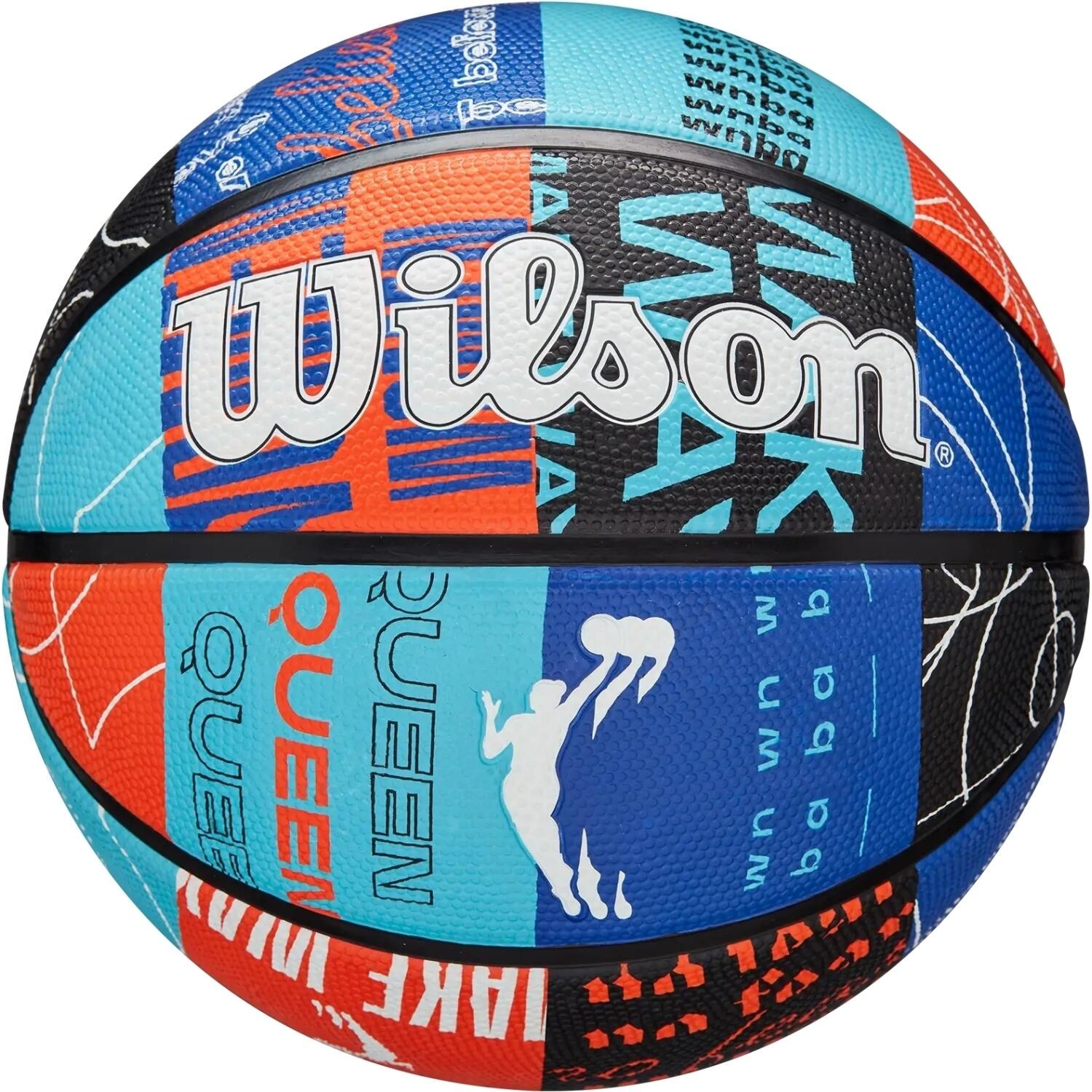 Баскетбольный мяч Wilson WNBA HEIR DNA OUTDOOR р. 6 Сине-голубовато-оранжевый (WZ3009201XB6)