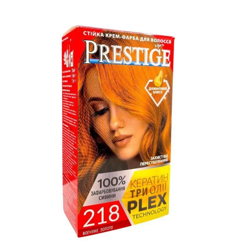 Краска для волос Prestige 218 Огненное золото